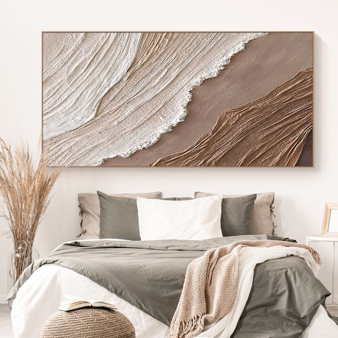 Beige & Brown Ocean Minimalist Painting #BBM 019