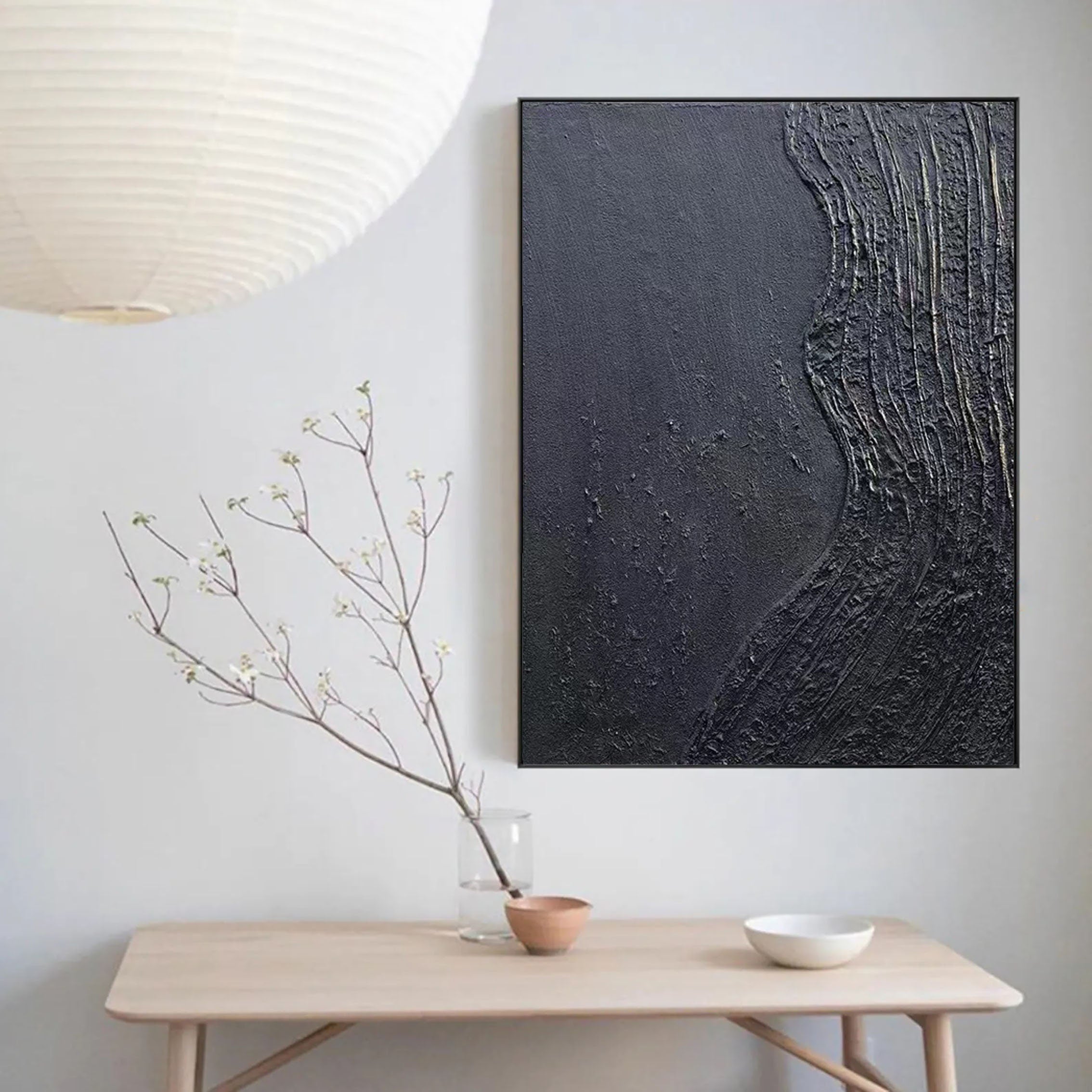 Black Minimalist Painting #BM 020