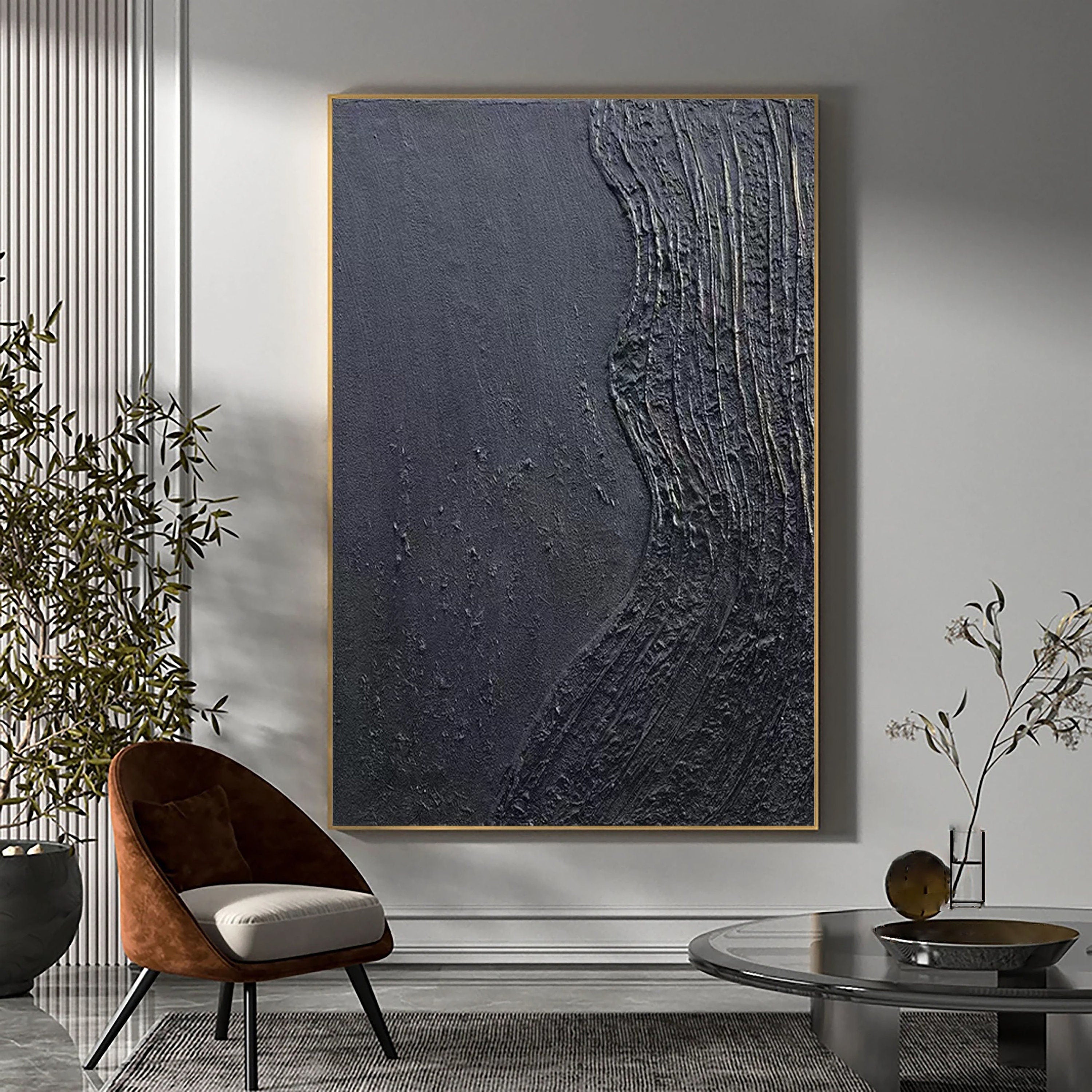 Black Minimalist Painting #BM 020