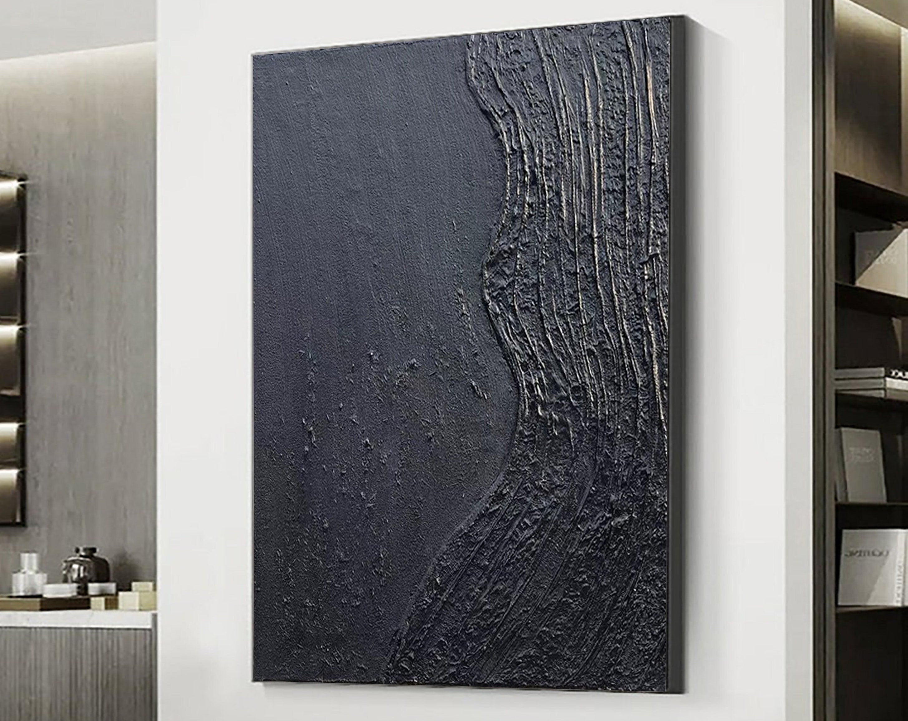 Black Minimalist Painting #BM 020