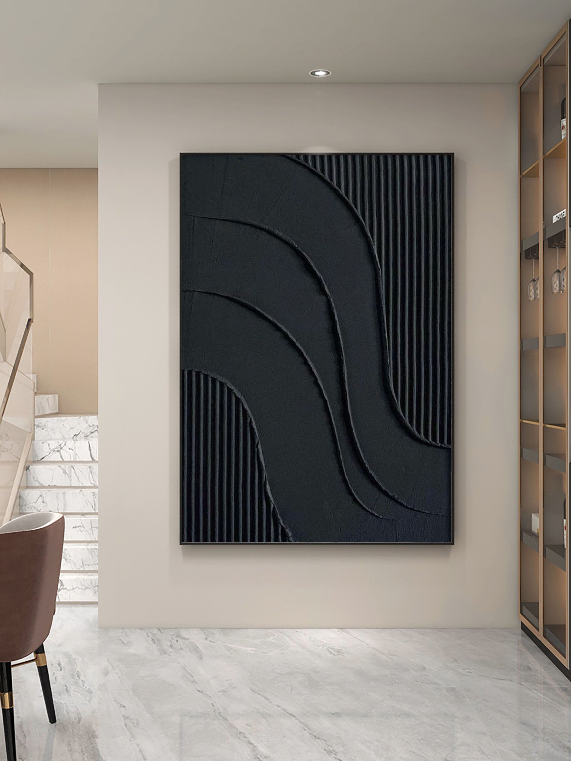 Black Minimalist Painting #BM 027