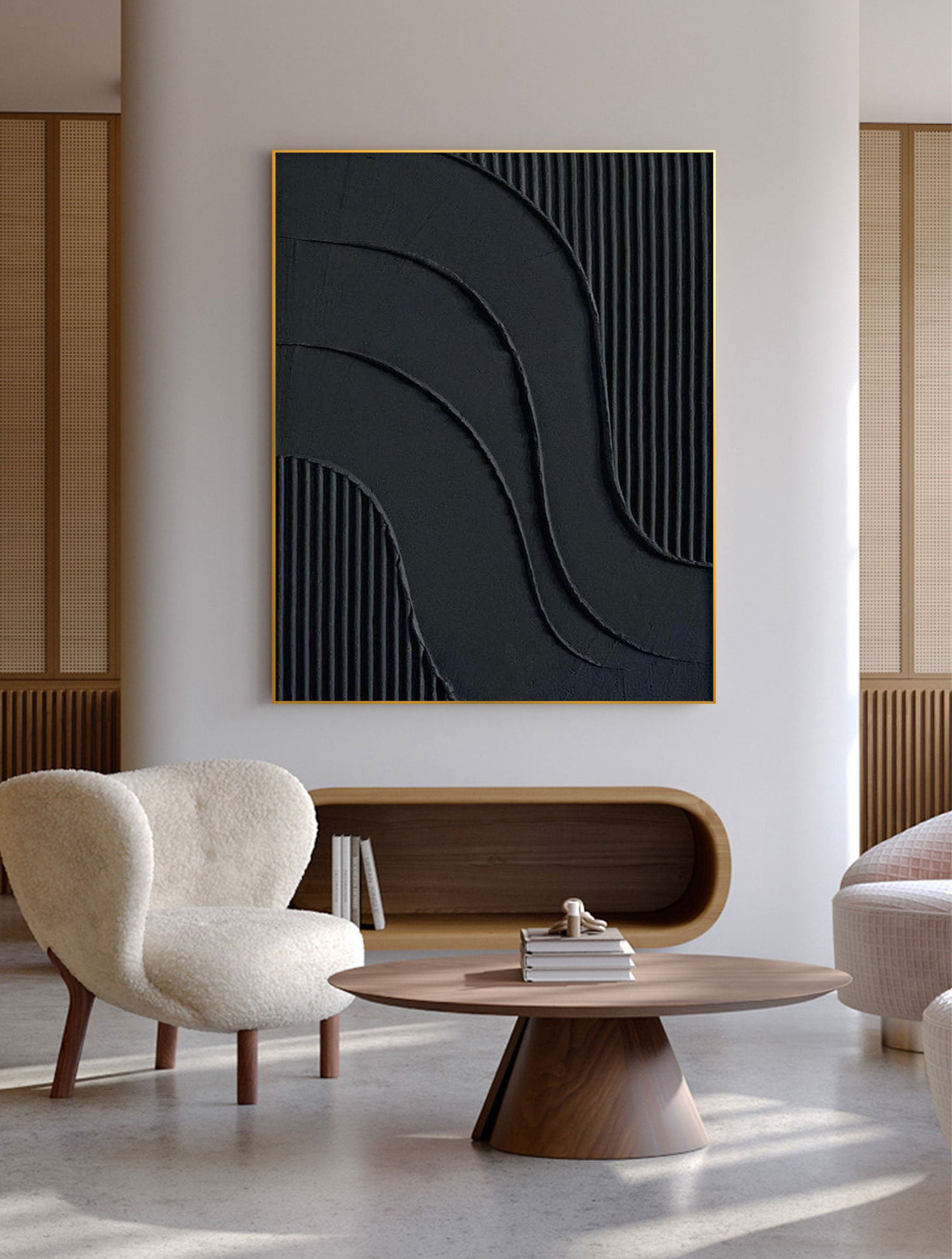 Black Minimalist Painting #BM 027