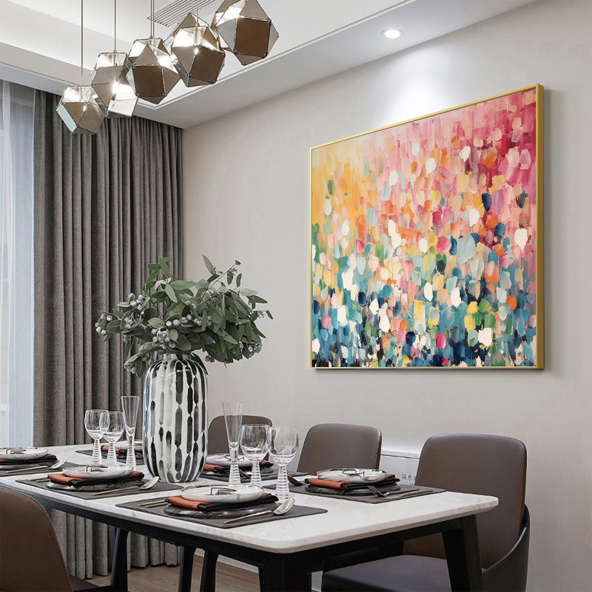 Bright and Colorful Abstract Art for Contemporary Interiors #CAP 021