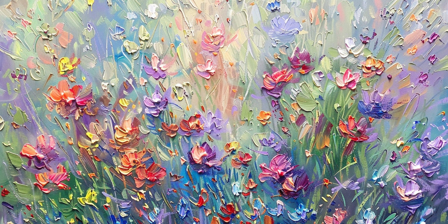 Colorful Flower Abstract Canvas Art for Modern Interiors #CAP 024