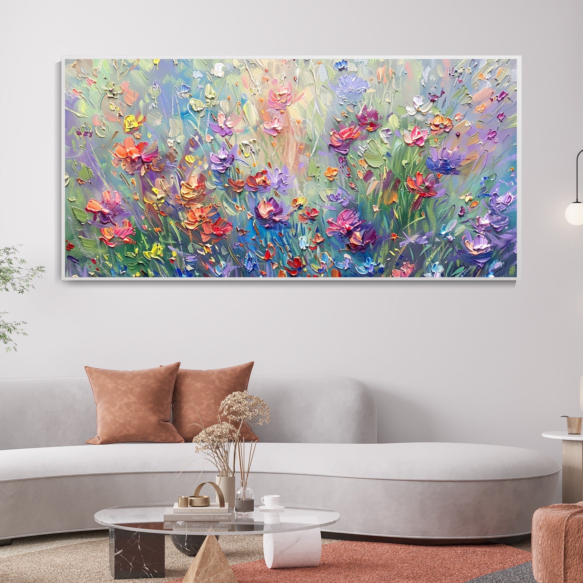 Colorful Flower Abstract Canvas Art for Modern Interiors #CAP 024
