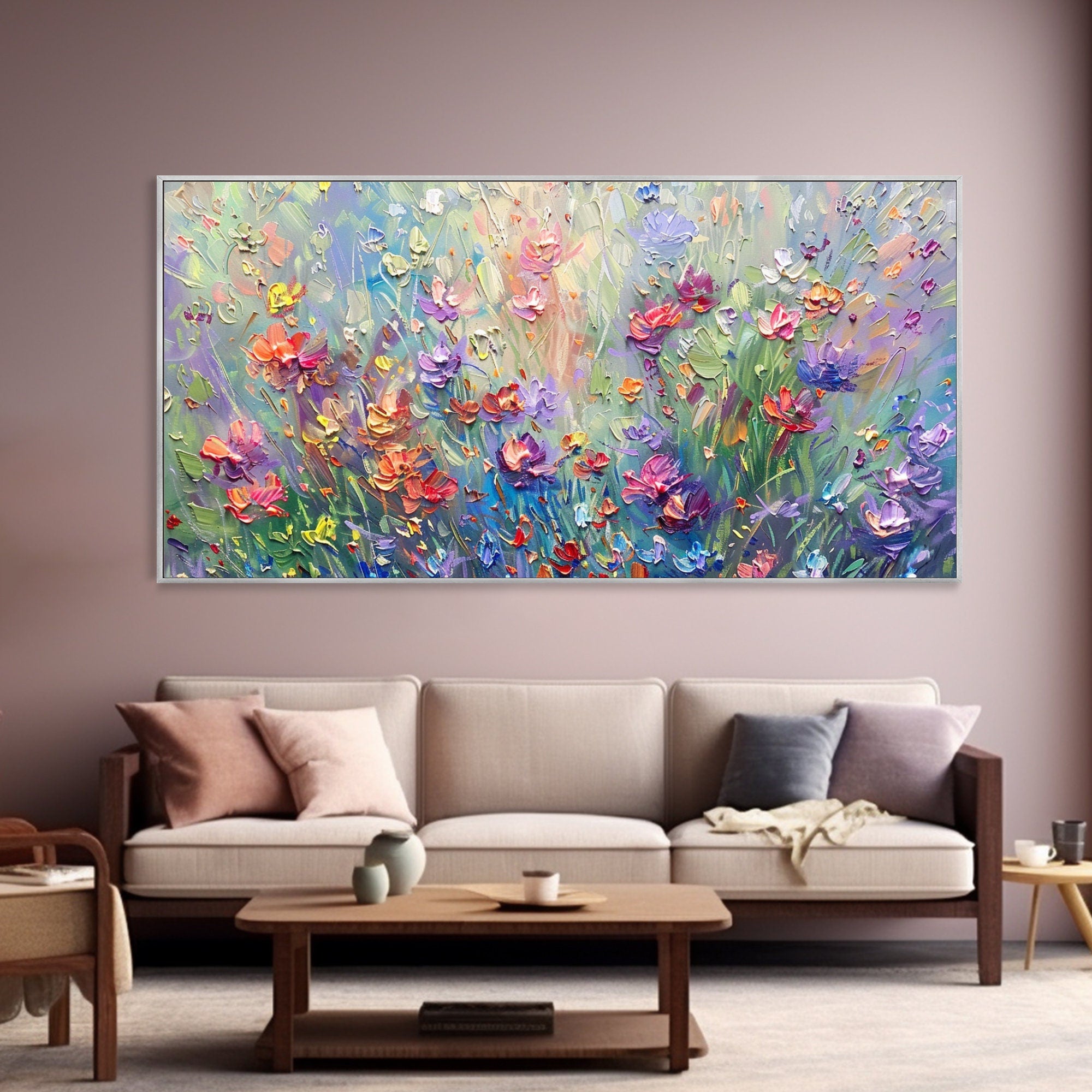 Colorful Flower Abstract Canvas Art for Modern Interiors #CAP 024