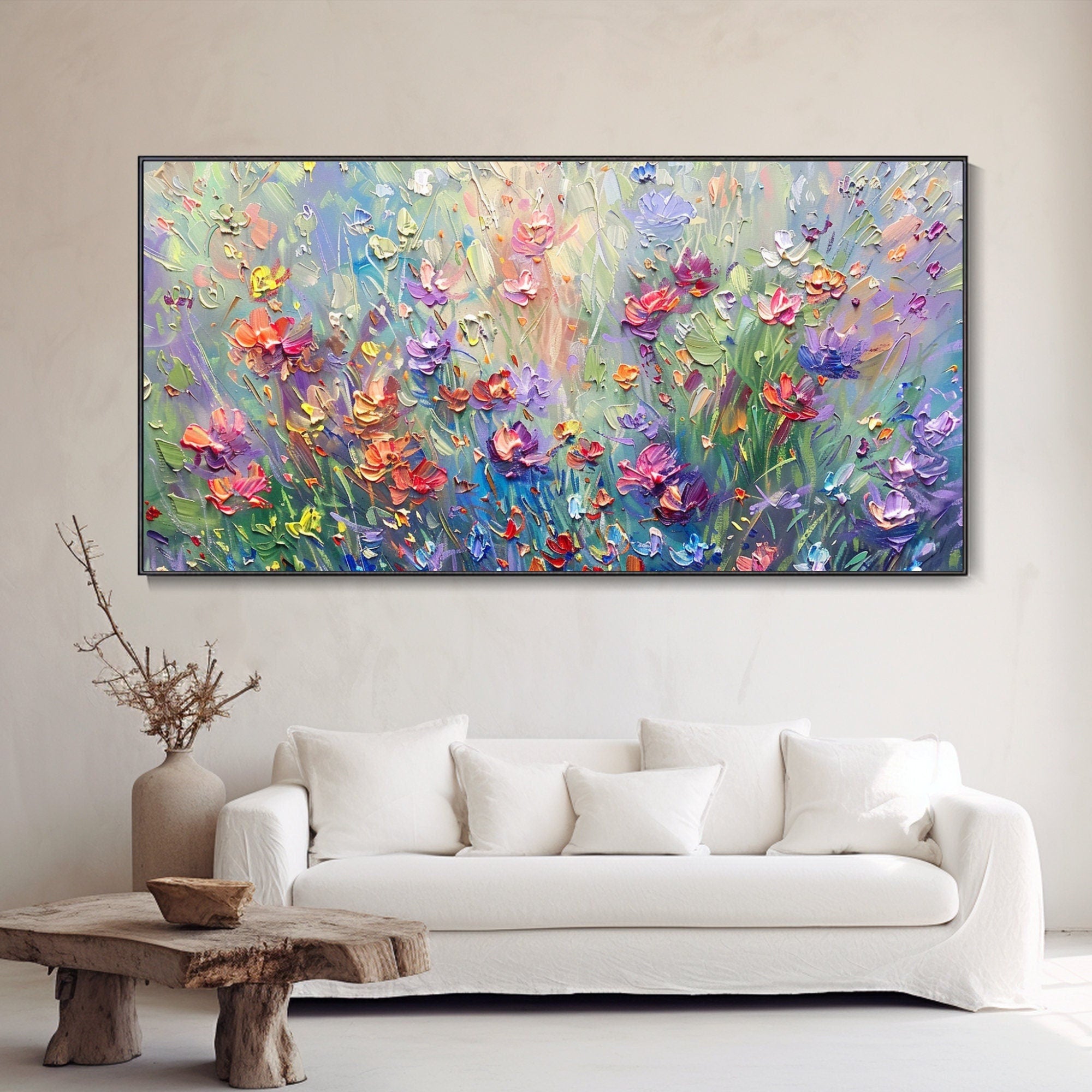 Colorful Flower Abstract Canvas Art for Modern Interiors #CAP 024