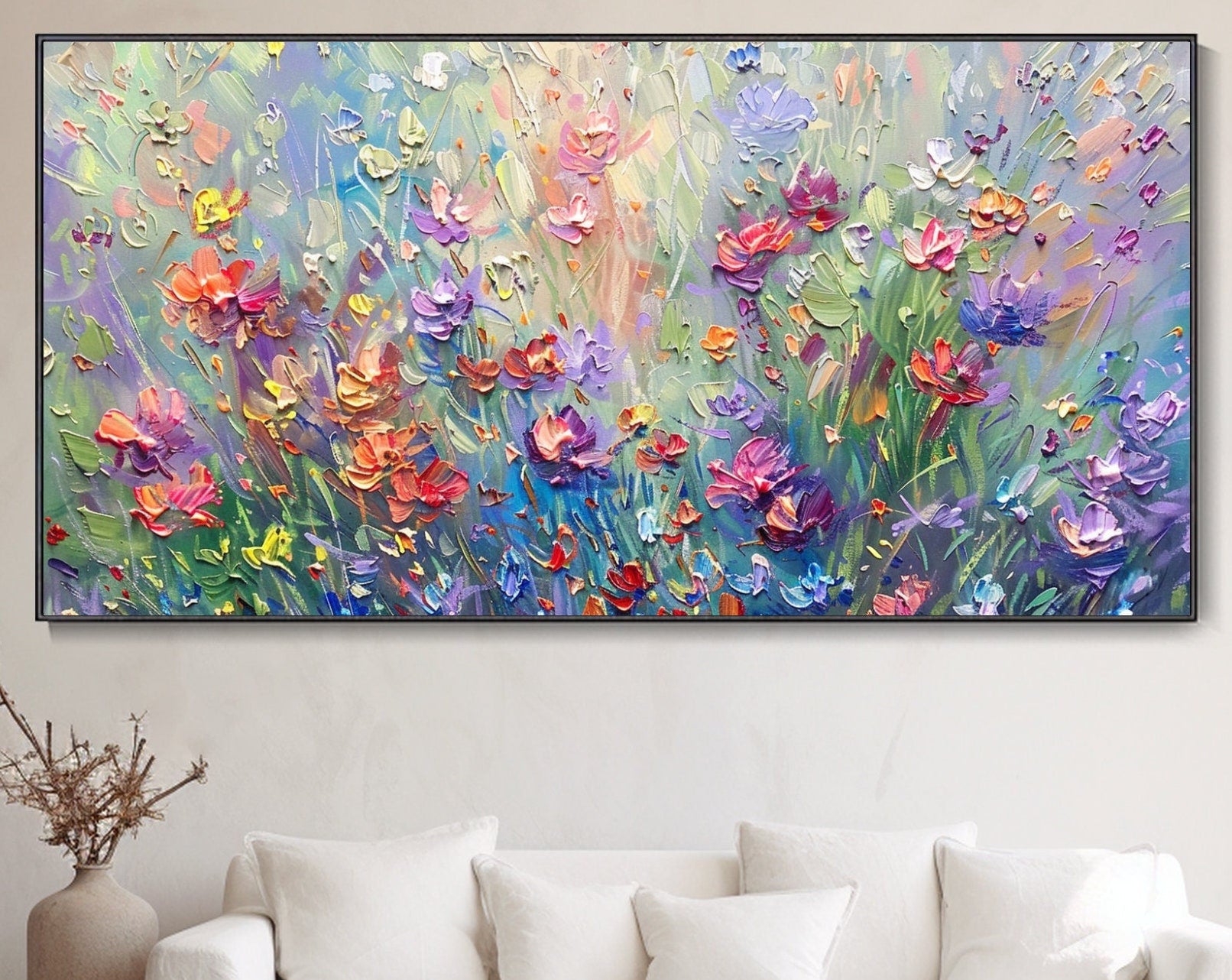 Colorful Flower Abstract Canvas Art for Modern Interiors #CAP 024