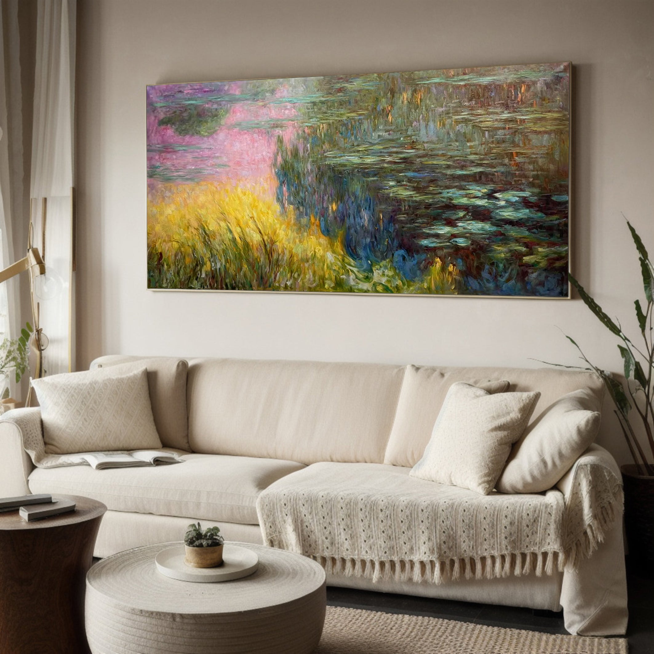 Monet-Esque Lilies, Impressionistic Water Garden #BGA 183