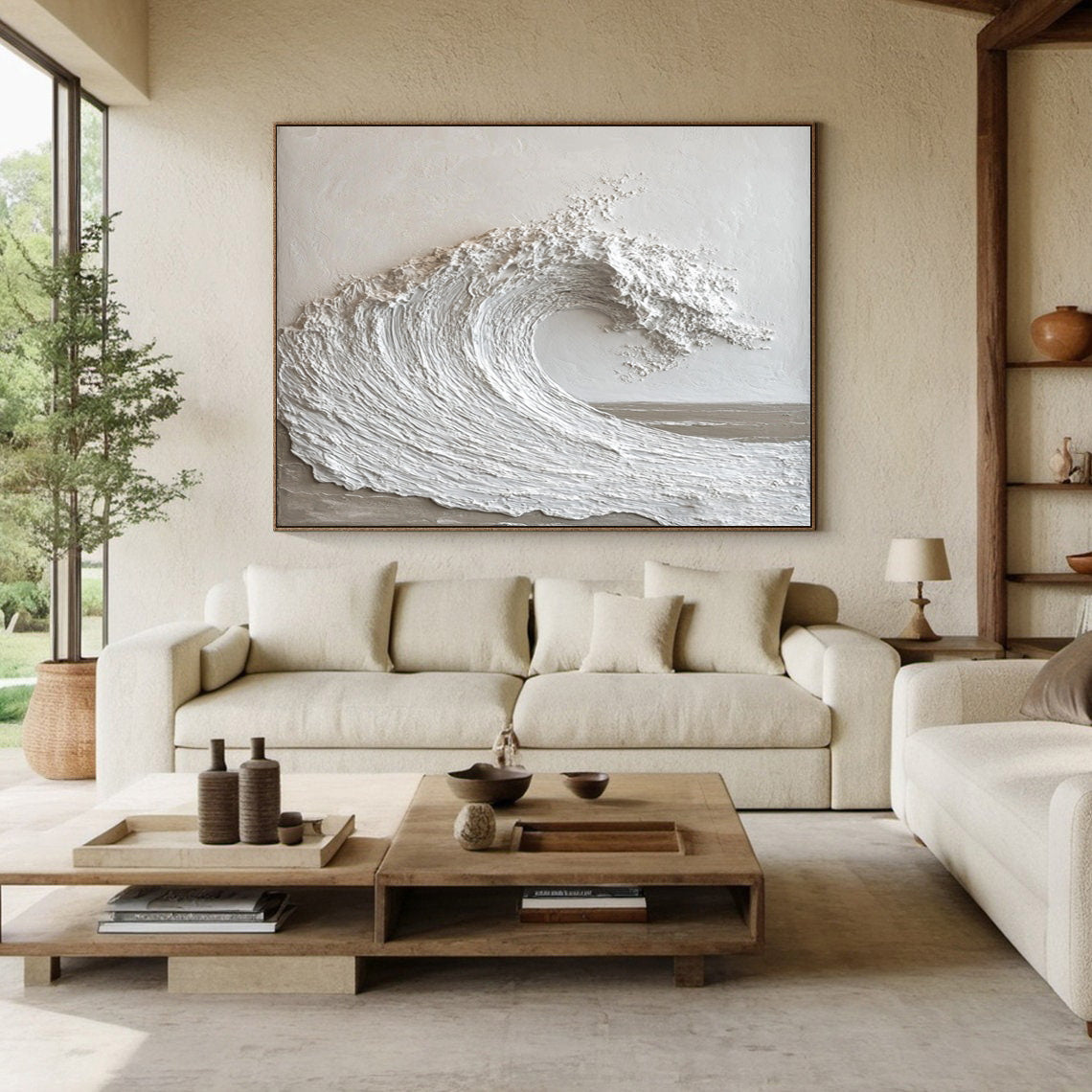 High-End 3D Wave Painting Luxury Wall Decor for Elegant Interiors #BBM 047