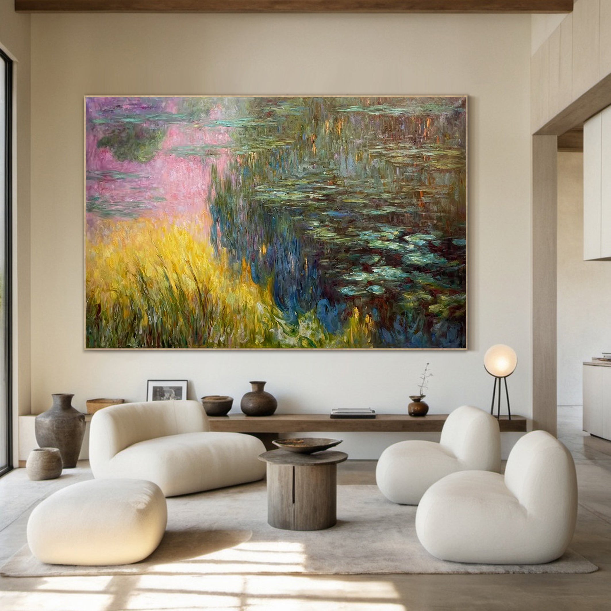 Monet-Esque Lilies, Impressionistic Water Garden #BGA 183