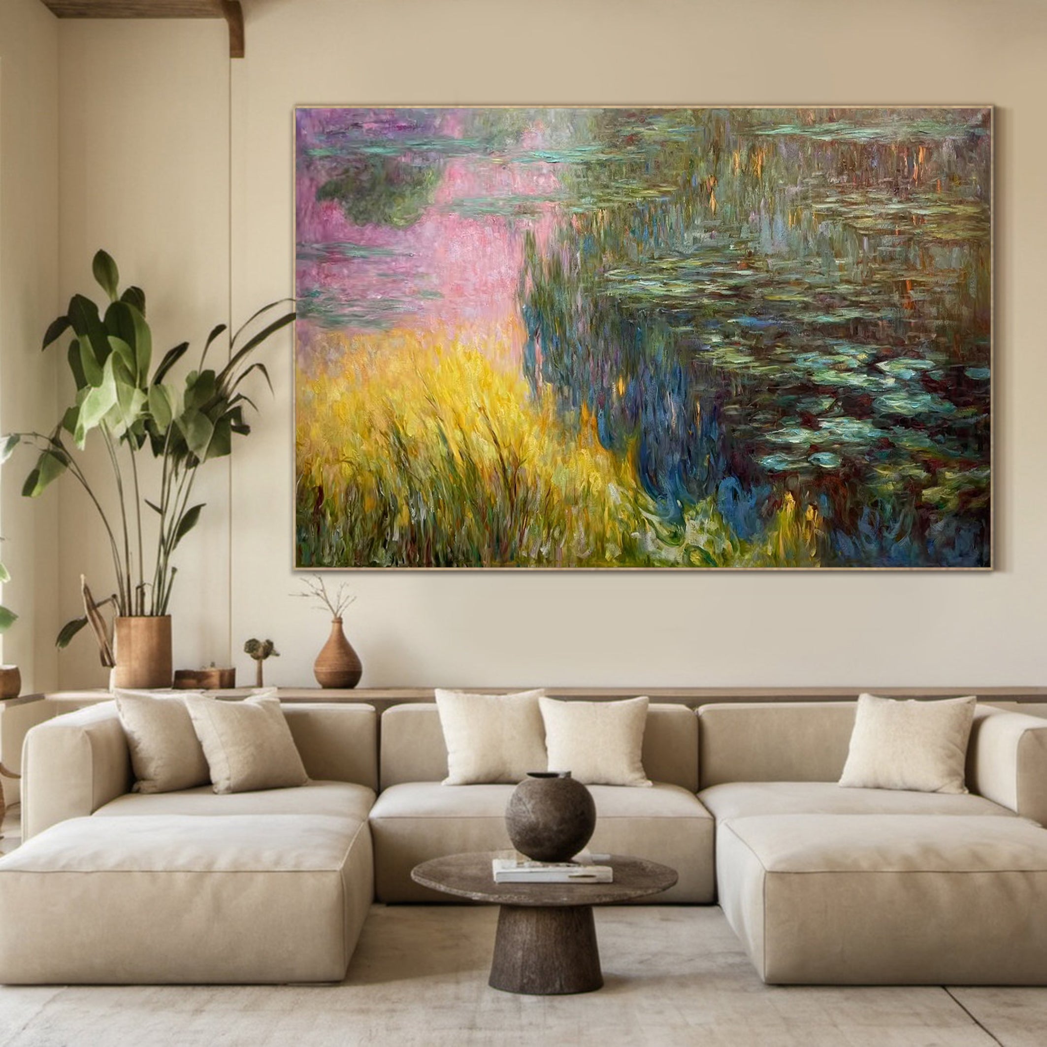 Monet-Esque Lilies, Impressionistic Water Garden #BGA 183