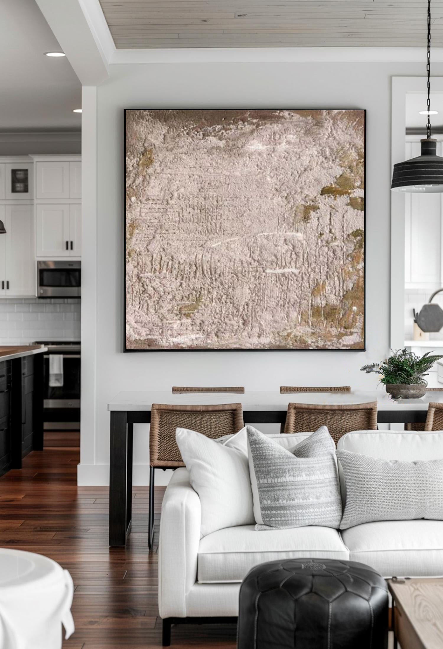 Gilded Texture: Contemporary Abstract Art, Metallic Hints #BGA 237