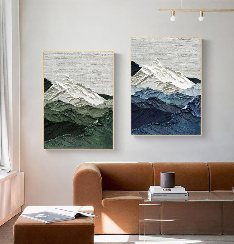 Mountain Relief: Textured 3D Abstract, Mountain Landscape Set #BGA 212