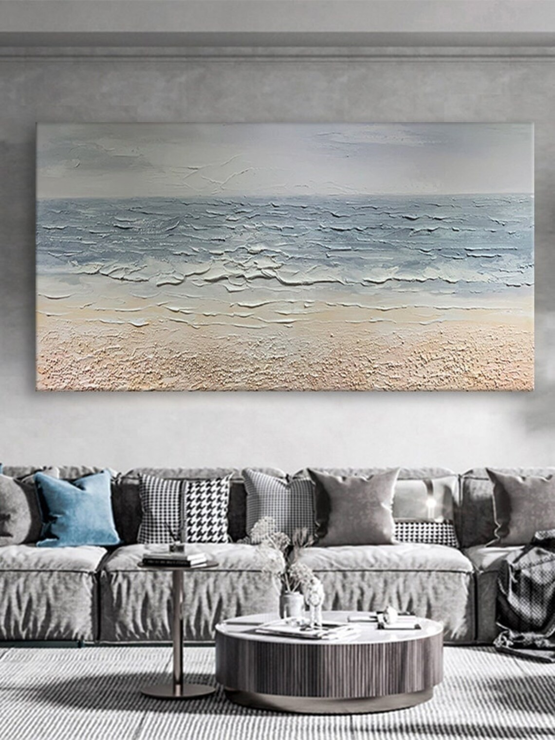 Serene Coastal Wall Art with Textured Details #BGA 046