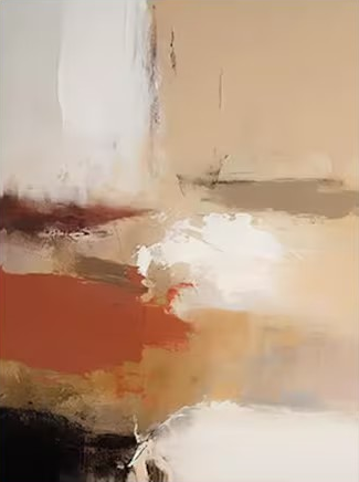 Earthen Duet: Set of 2 Abstract Paintings, Warm Terra Tones #BGA 211