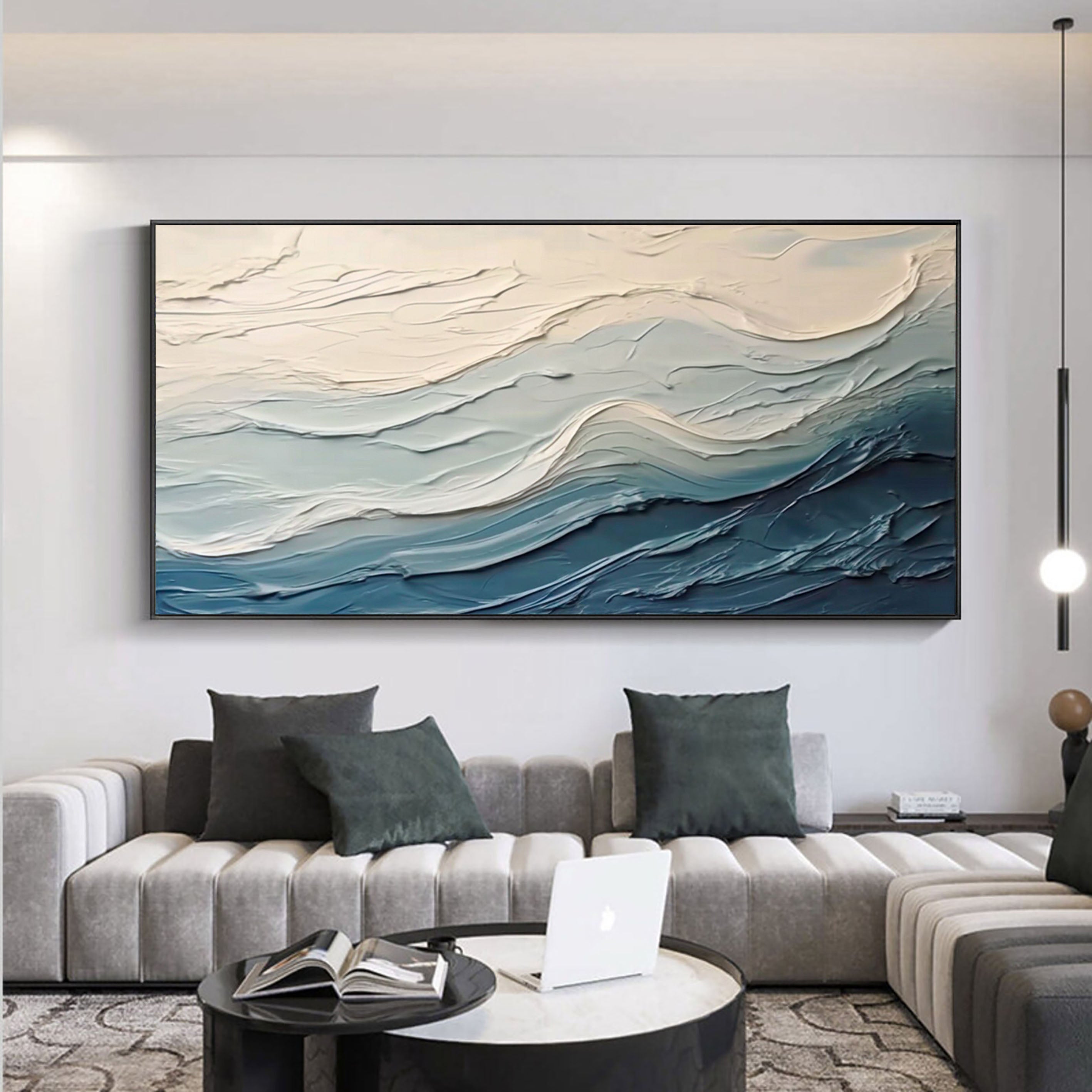 Blue & Green Minimalist Painting #BGM 046