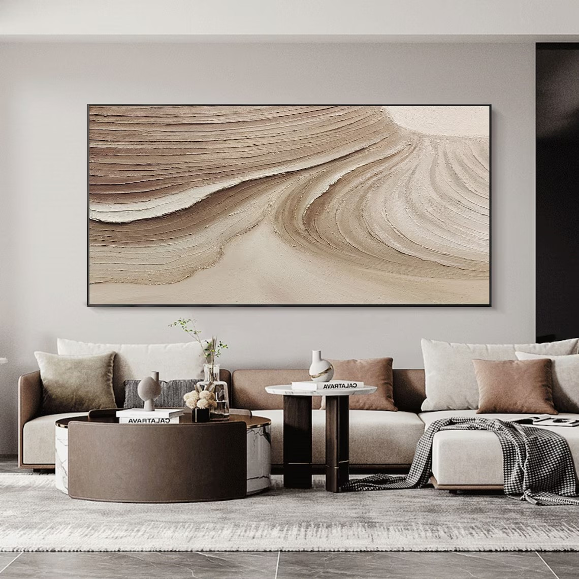 Organic Beige Texture Art, Contemporary Minimalist Wall Art #BGA 156