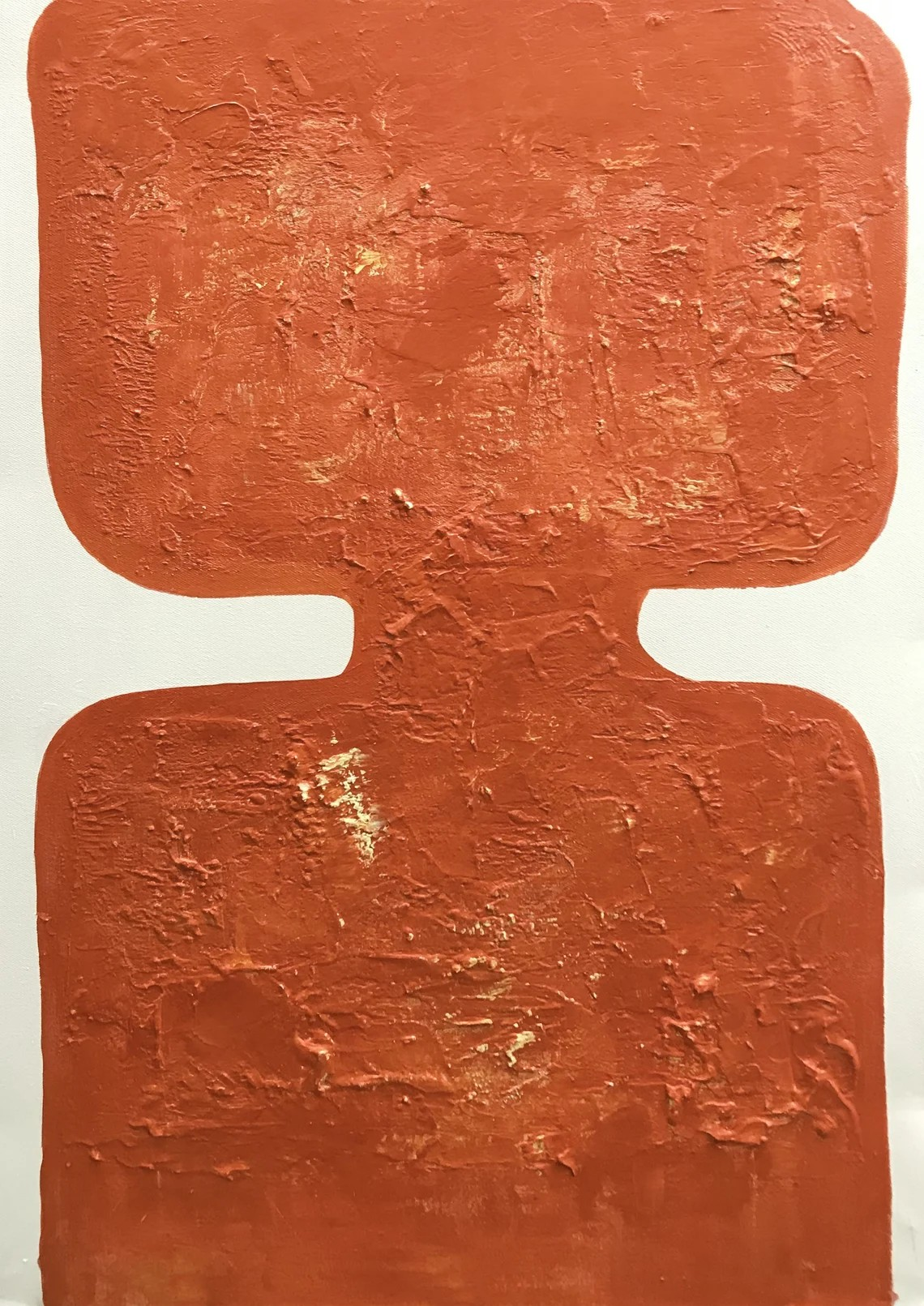 Sunset Hue: Orange Abstract Art, Minimalist Statement Piece #BGA 202