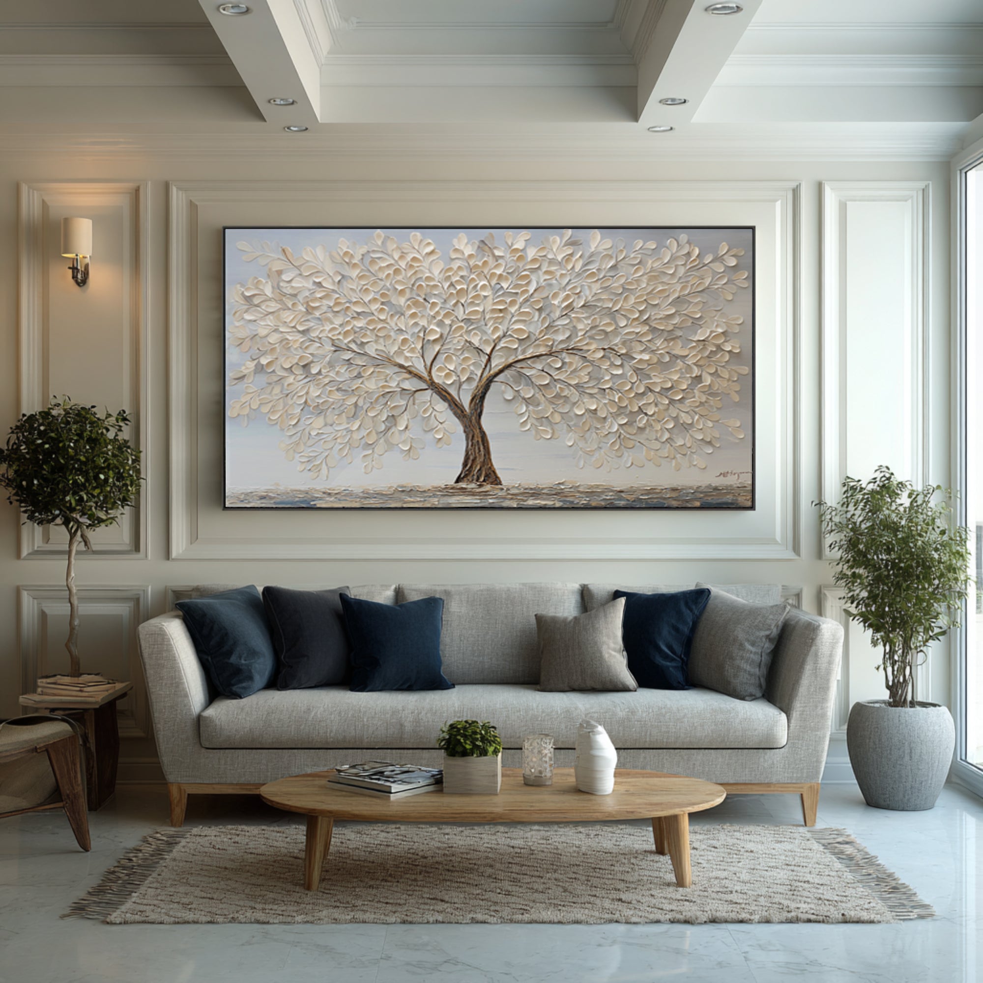 Modern Impasto Tree Art for Contemporary Interiors #WG 065
