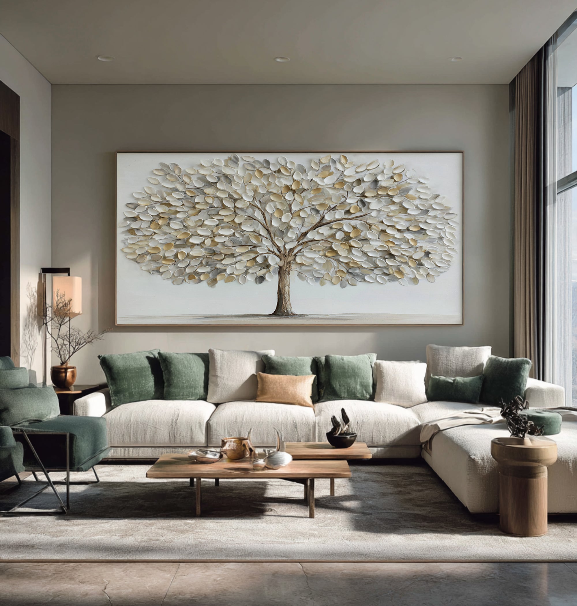 Subtle Texture Tree Art | Neutral Home Decor #WG 062
