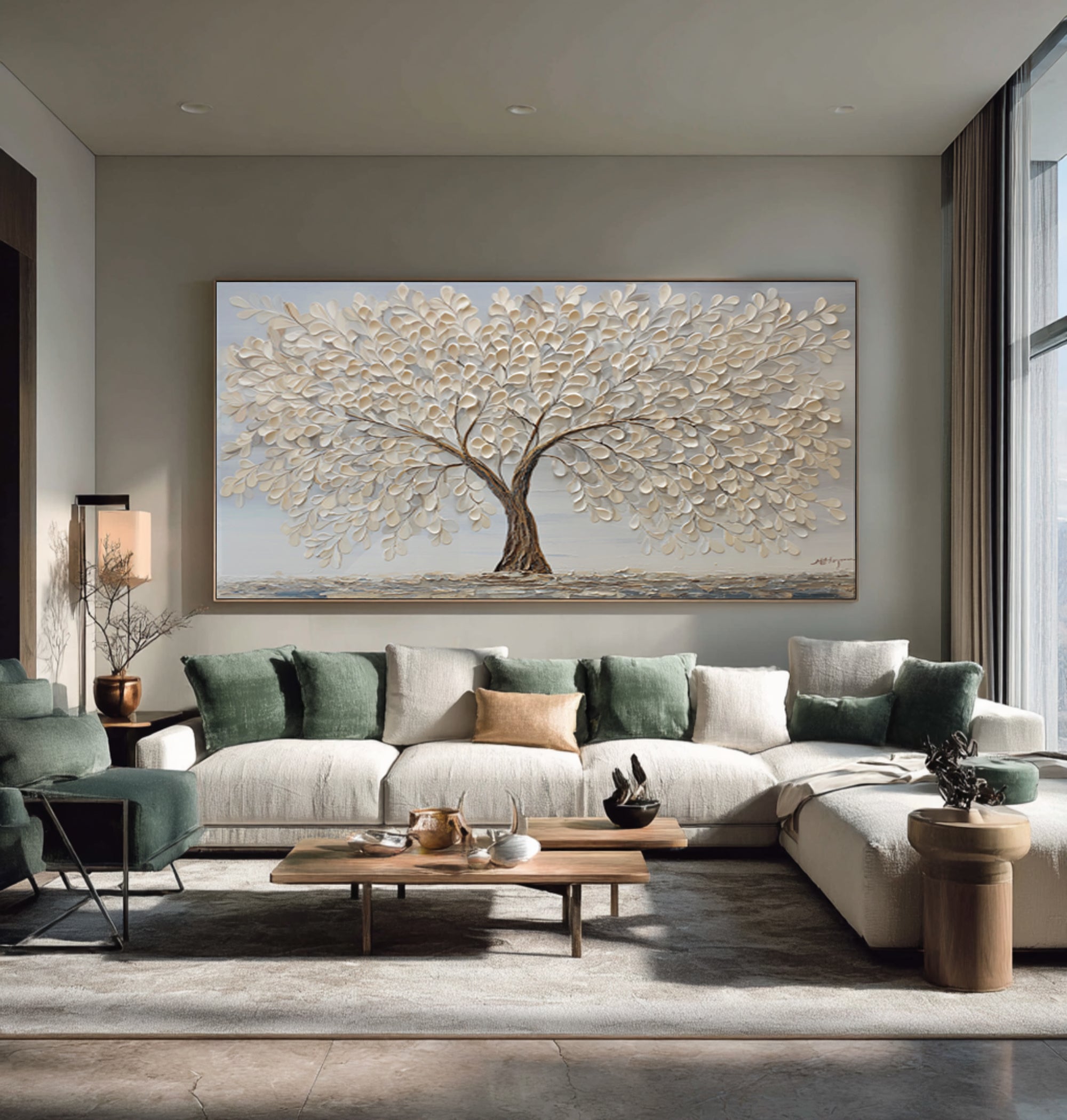 Modern Impasto Tree Art for Contemporary Interiors #WG 065