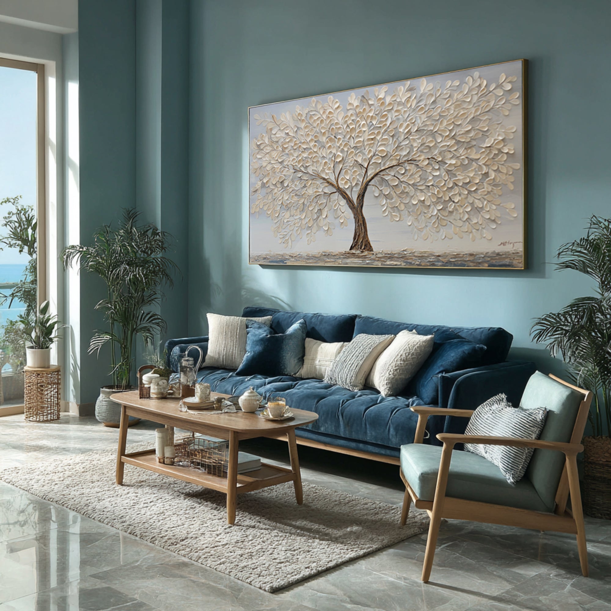 Modern Impasto Tree Art for Contemporary Interiors #WG 065