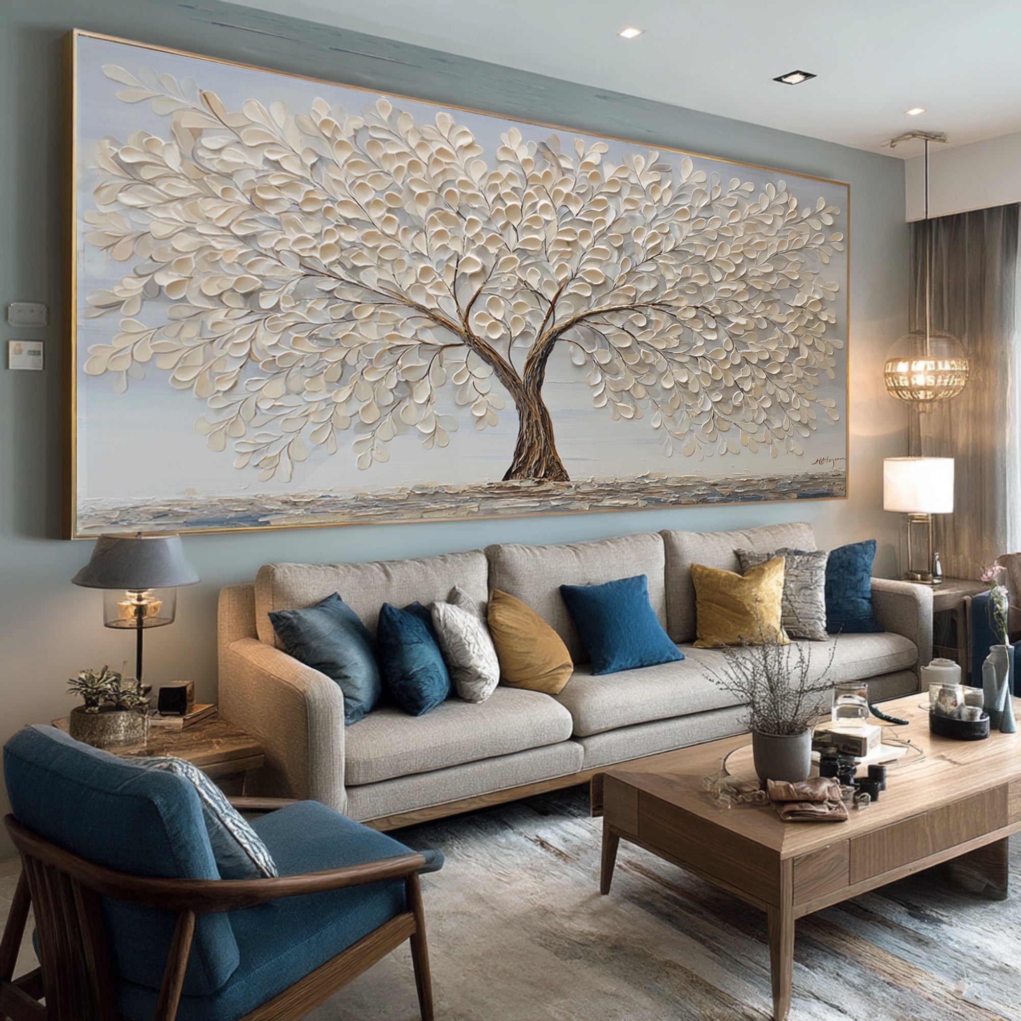 Modern Impasto Tree Art for Contemporary Interiors #WG 065