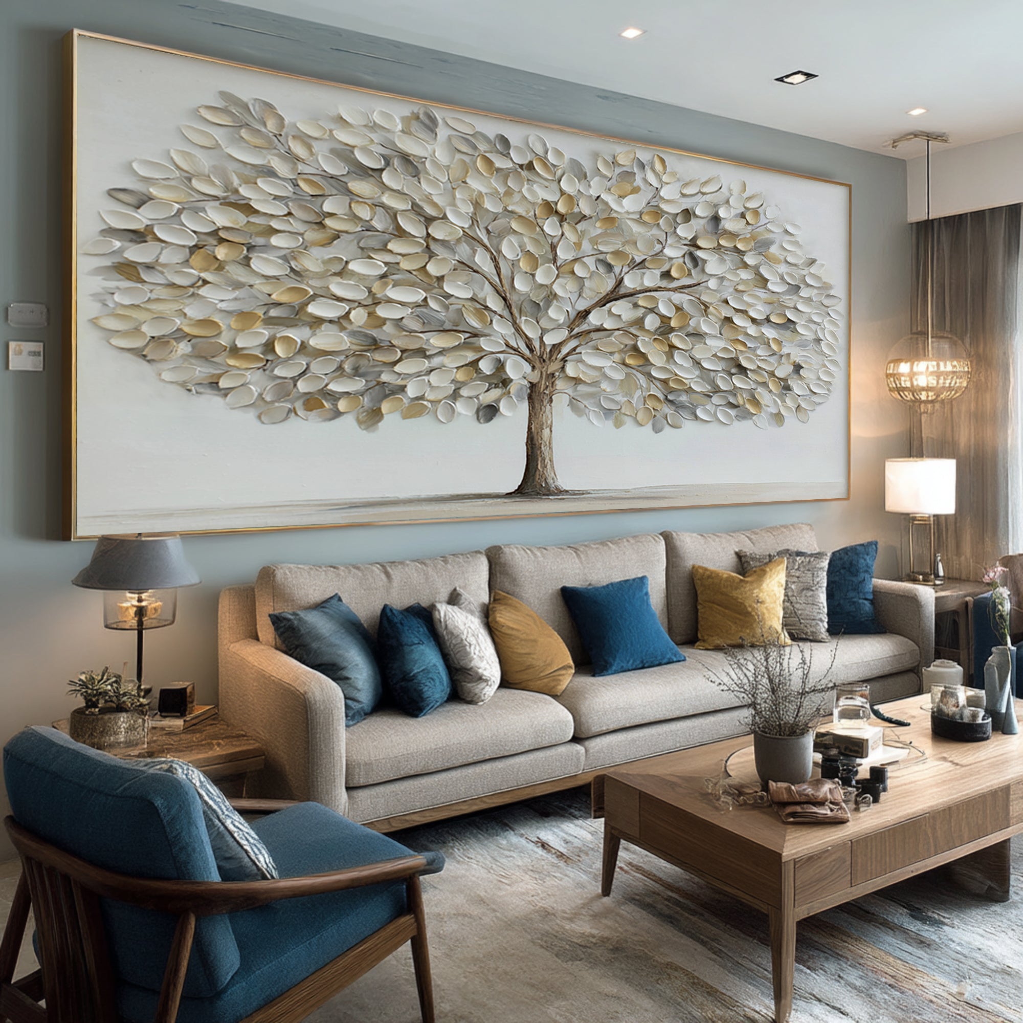 Subtle Texture Tree Art | Neutral Home Decor #WG 062
