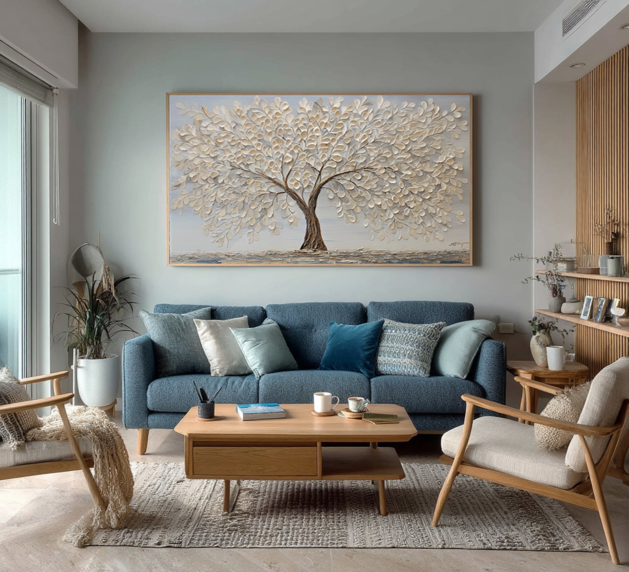 Modern Impasto Tree Art for Contemporary Interiors #WG 065