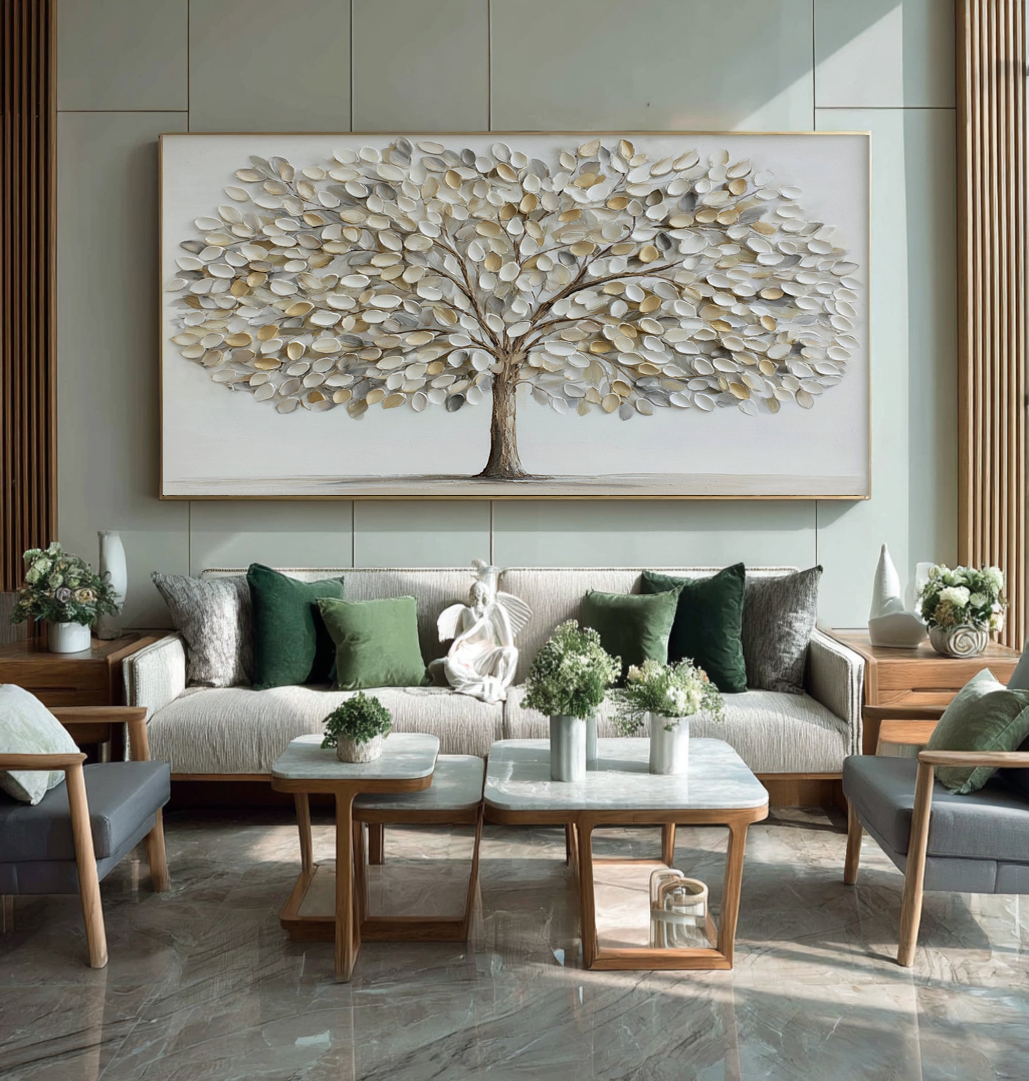 Subtle Texture Tree Art | Neutral Home Decor #WG 062