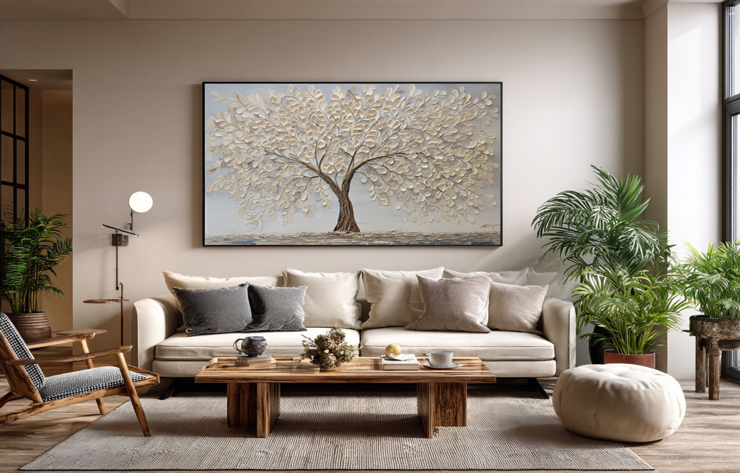 Modern Impasto Tree Art for Contemporary Interiors #WG 065