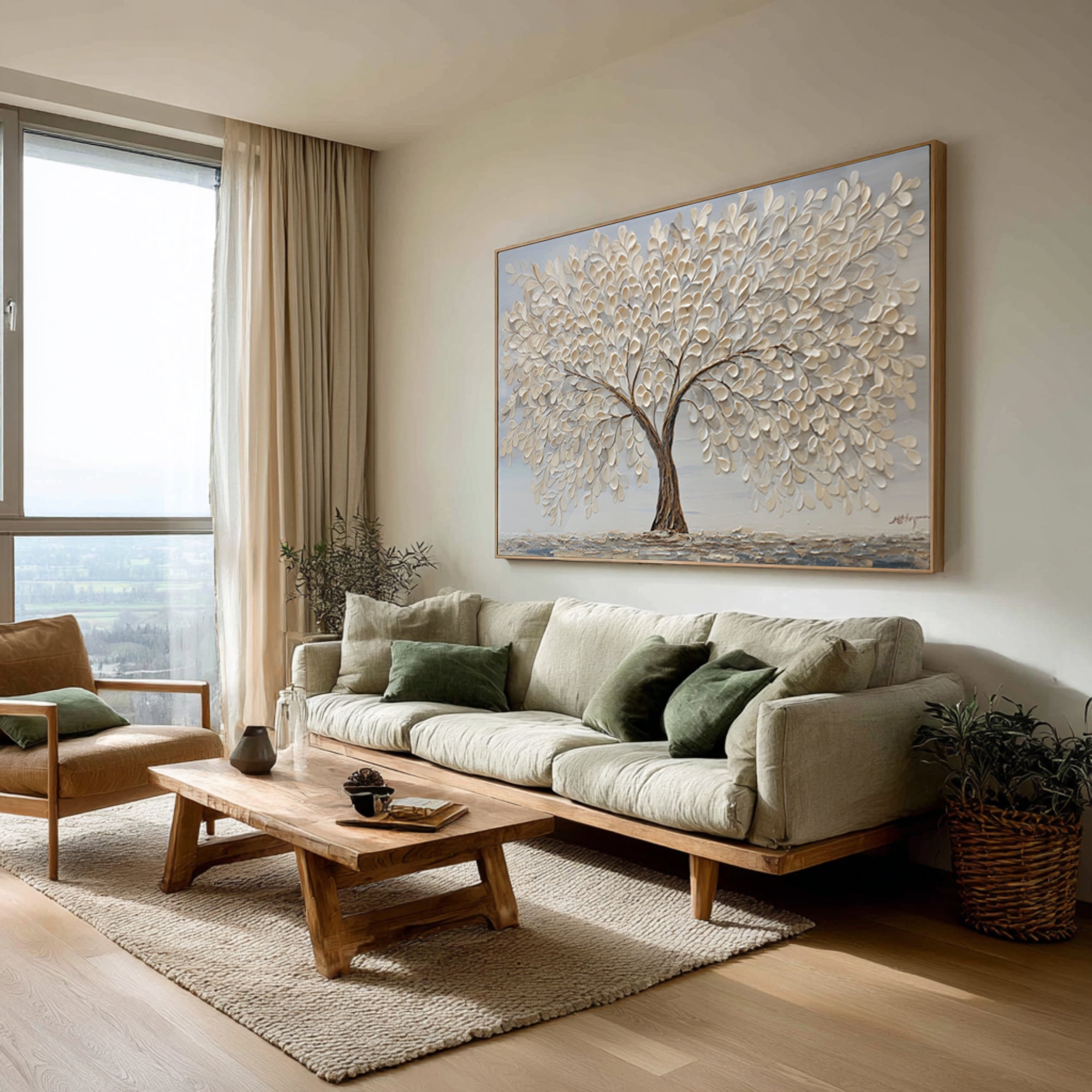 Modern Impasto Tree Art for Contemporary Interiors #WG 065