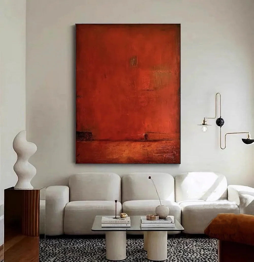 Deep Red Minimalist Wall Art #BGA 057