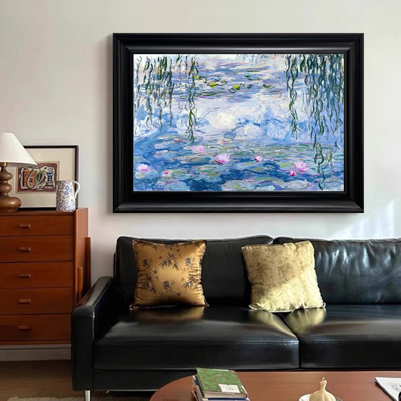 Willow & Lilies: Monet-Esque Water Garden Wall Art #BGA 193