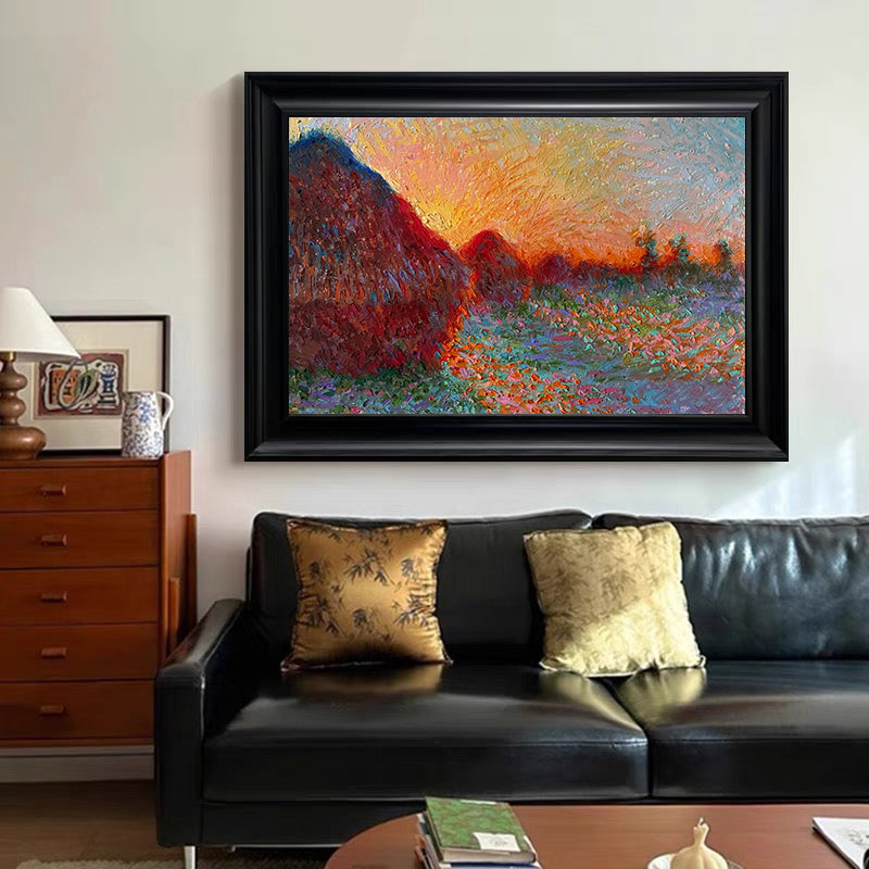 Monet Inspired Landscape, Sunset Palette Art #BGA 185