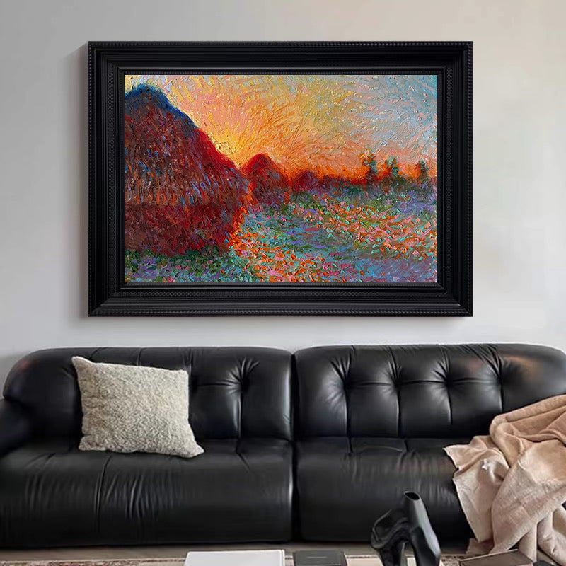 Monet Inspired Landscape, Sunset Palette Art #BGA 185