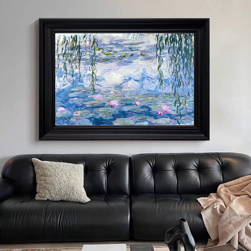 Willow & Lilies: Monet-Esque Water Garden Wall Art #BGA 193