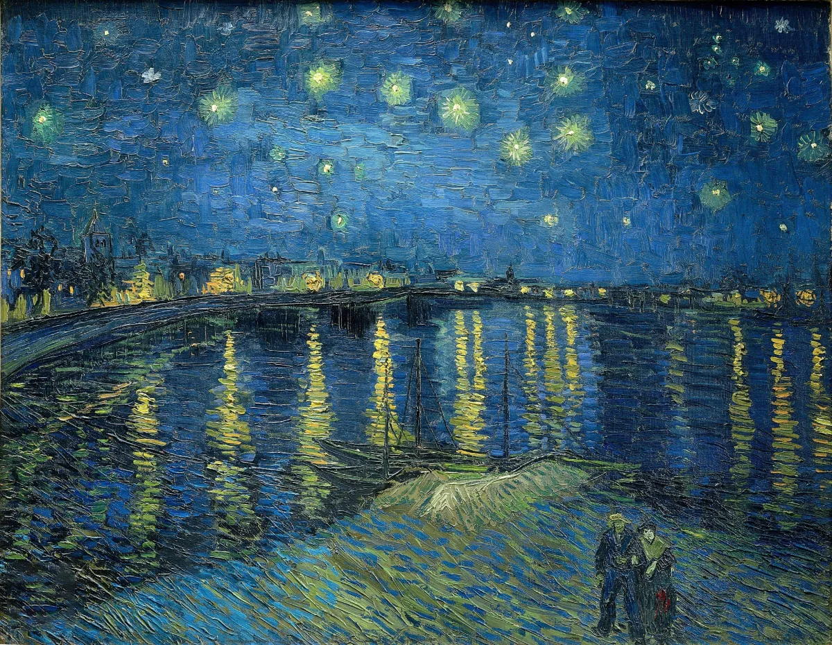 Starry Night Over the Rhône, Vincent Van Gogh Inspired #BGA 102