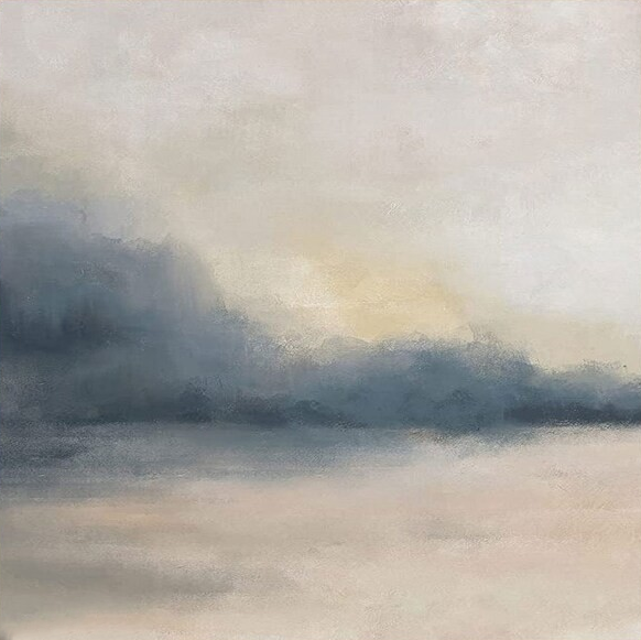 Ethereal Shores: Abstract Landscape Art, Soft Muted Palette #BGA 218