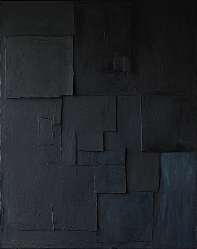 Modern Minimalist Black Abstract Art Monochrome Wall Decor #BM 098