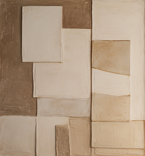 Wabi Sabi Neutral Canvas with Softly Textured Imperfect Forms #BGA 289