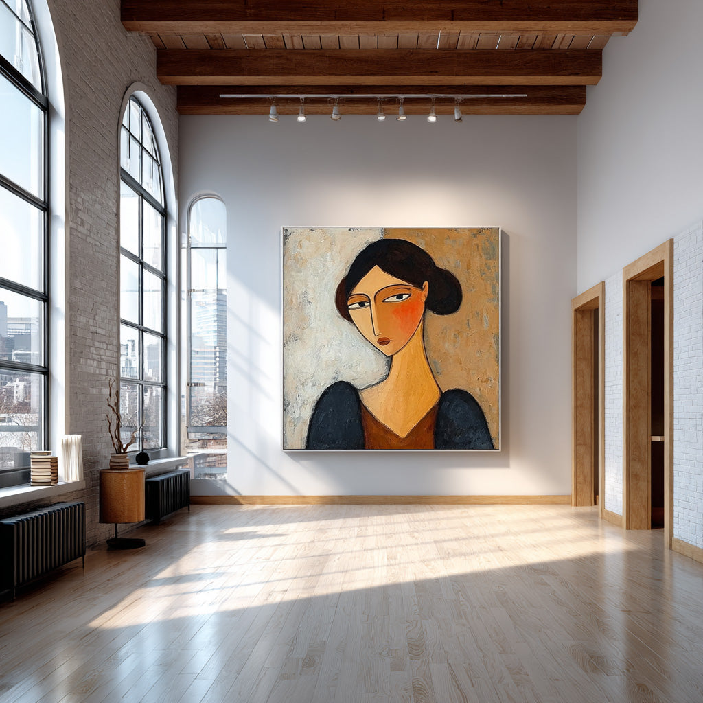 Abstract Woman Head Wall Art Fine Art Decor Piece #WG 088