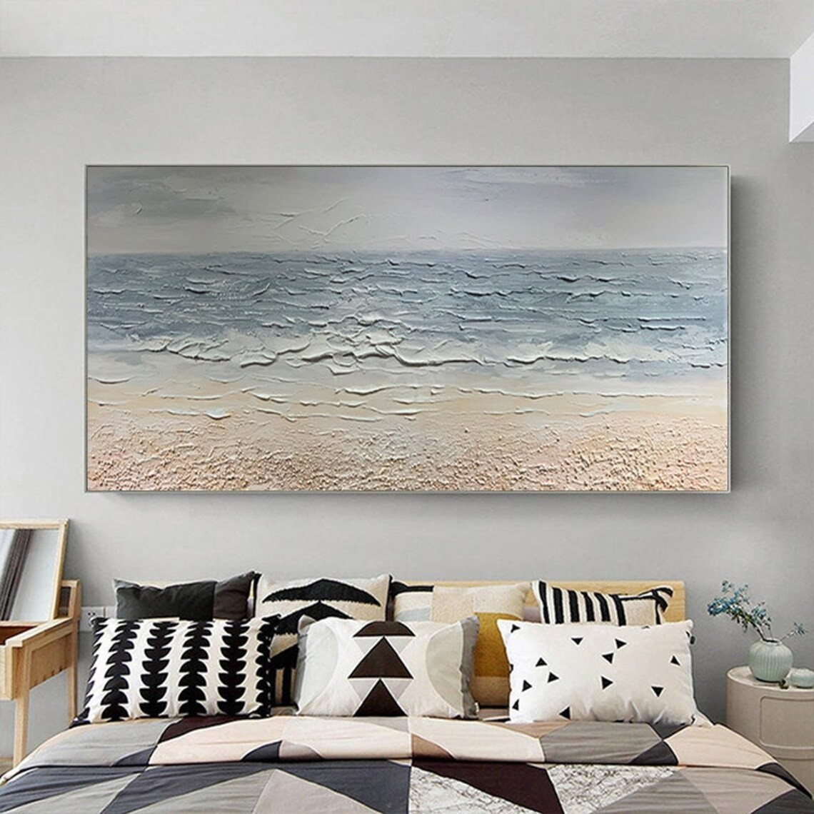 Serene Coastal Wall Art with Textured Details #BGA 046
