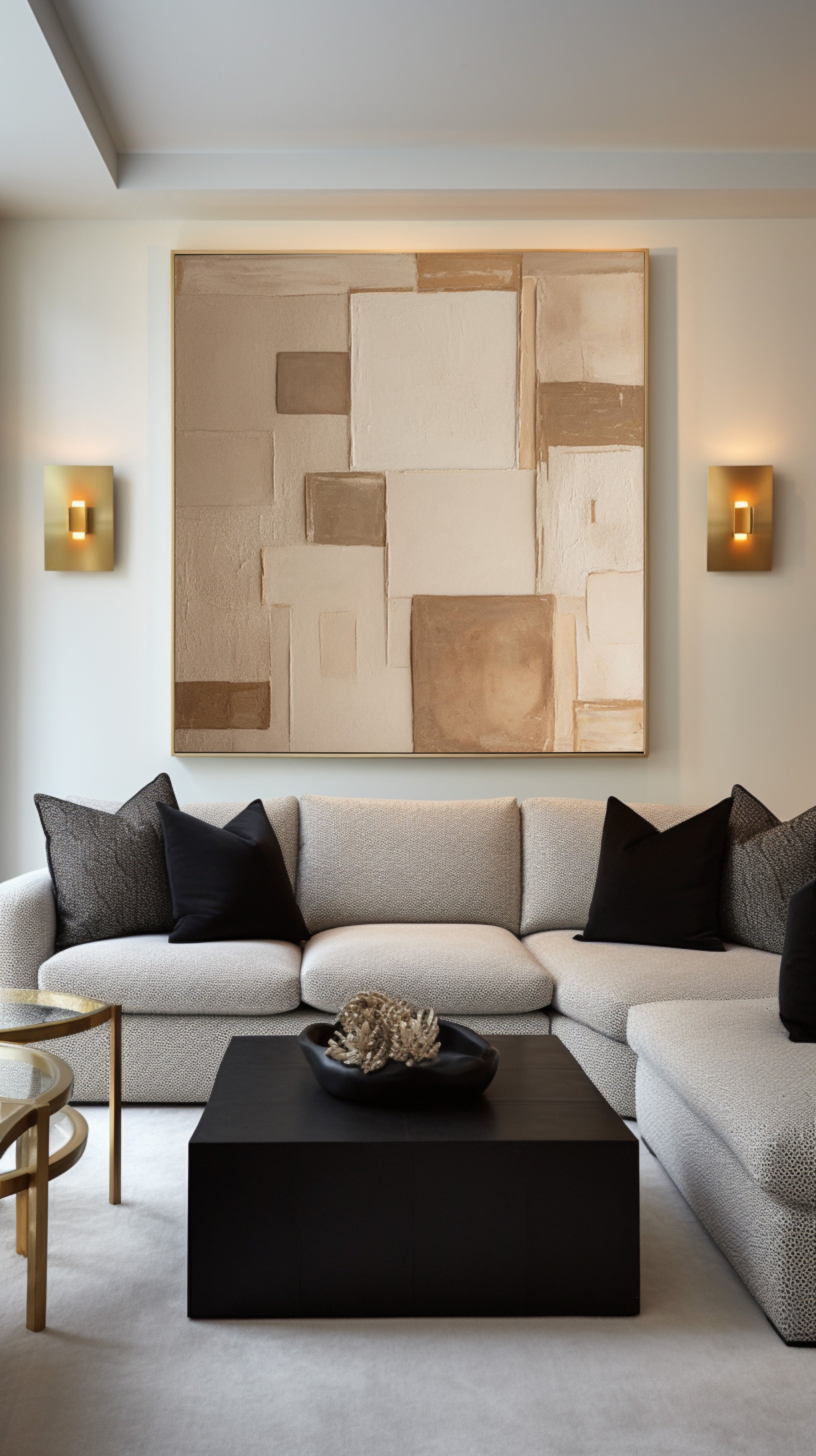 Minimalist Abstract with Geometric Overlap for Modern Home #BGA 286