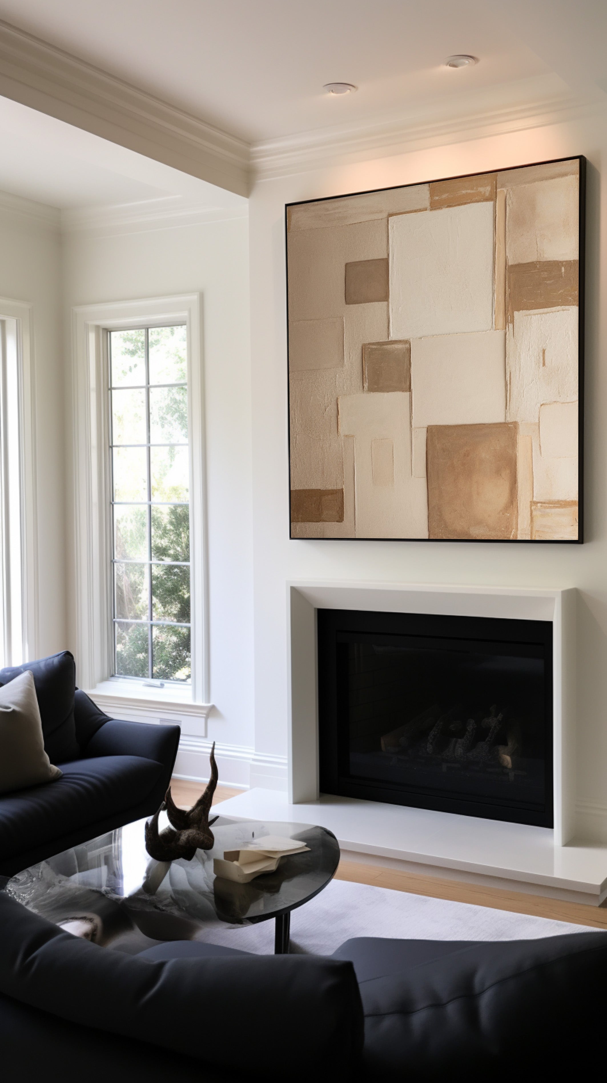 Minimalist Abstract with Geometric Overlap for Modern Home #BGA 286