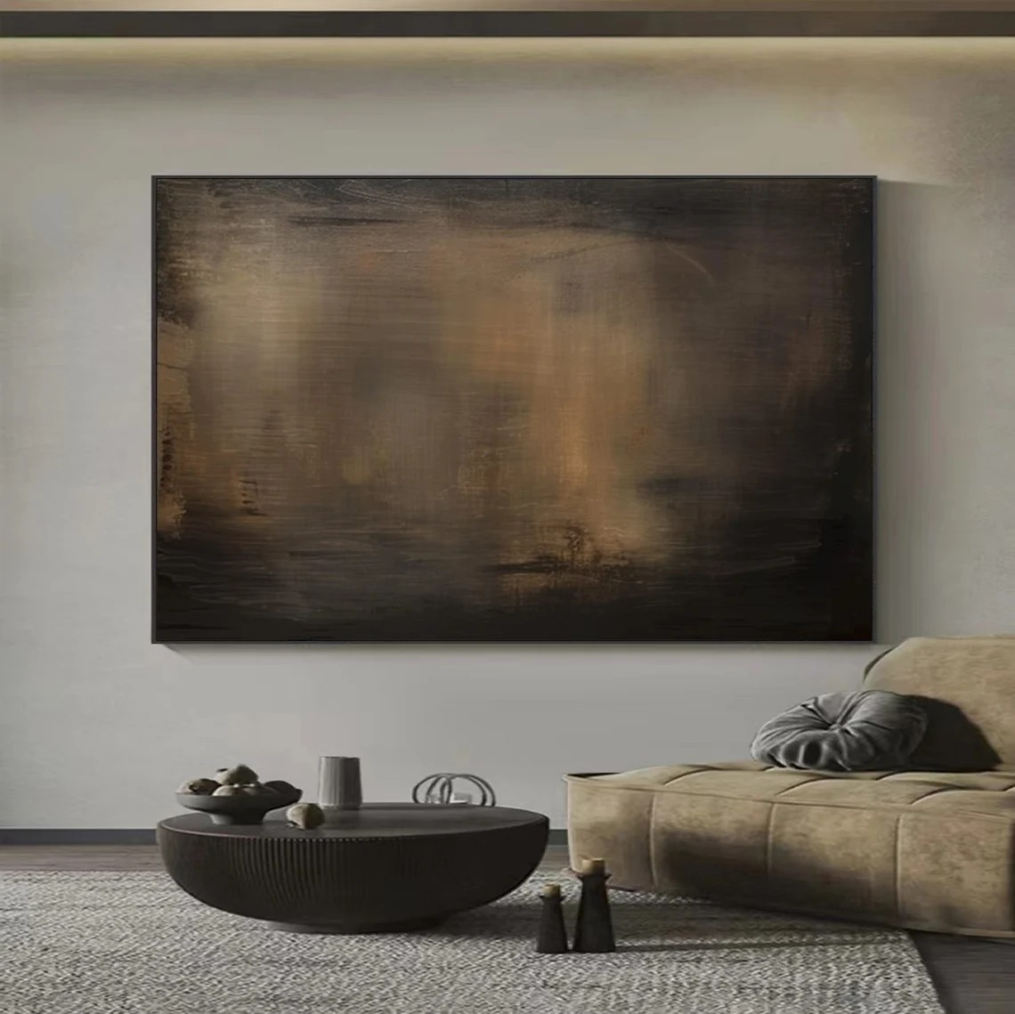 Moody Abstract Landscape Wall Art, Textured Minimalist Decor #BGA 132