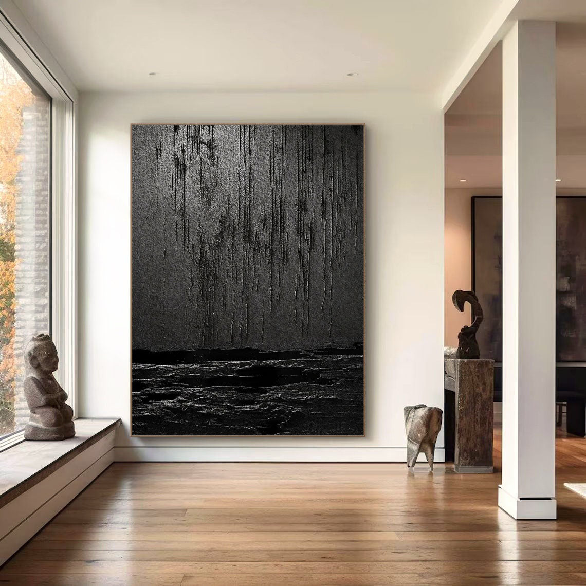 Black Minimalist Painting #BM 019