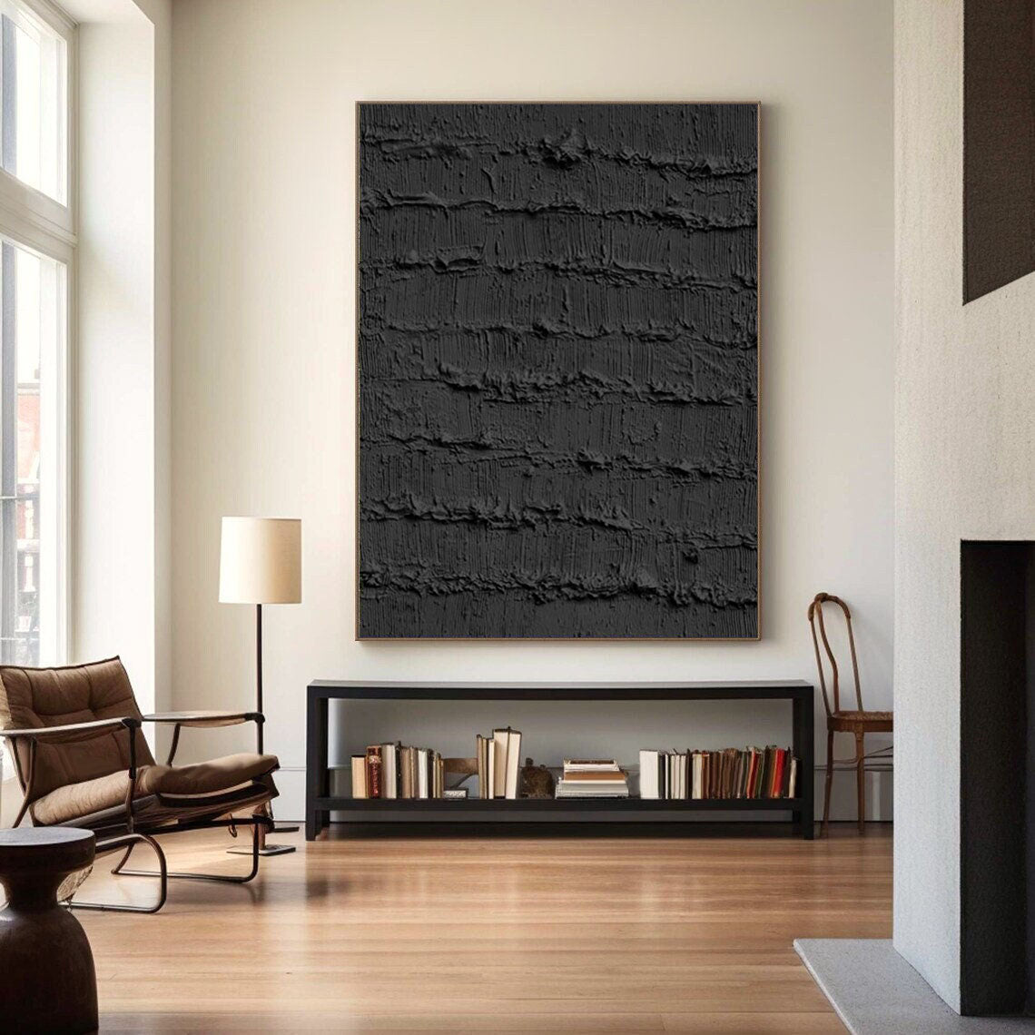 Black Minimalist Painting #BM 056