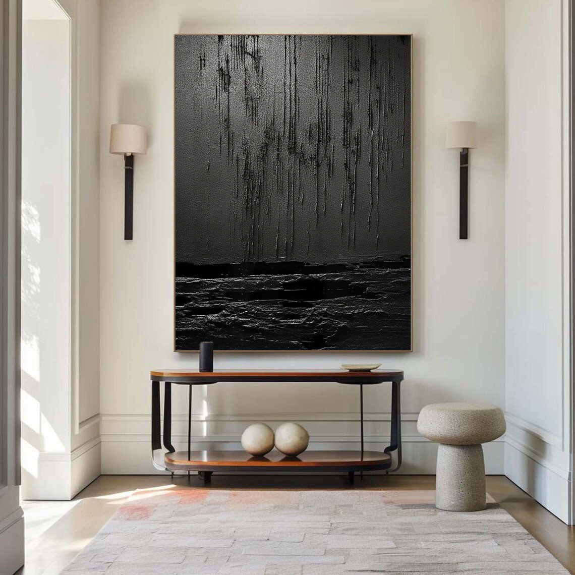 Black Minimalist Painting #BM 019